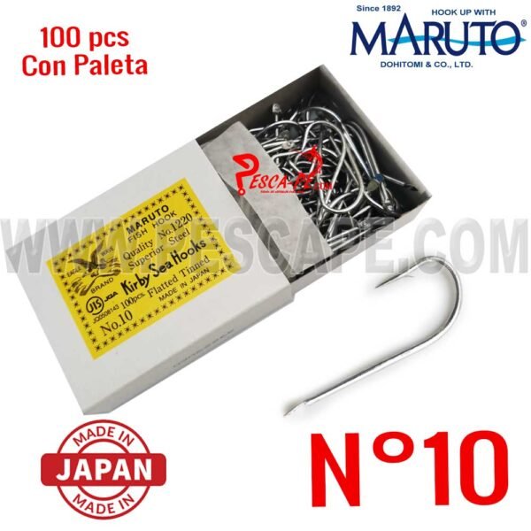 Anzuelo de Pescar Maruto Aleacion 100pcs #10 Alta Calidad | IND. PACK