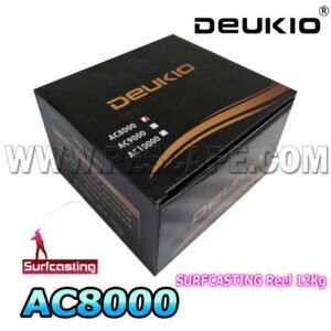 Carrete de Pescar Deukio AC8000 Sufcasting 12kg Metal Black