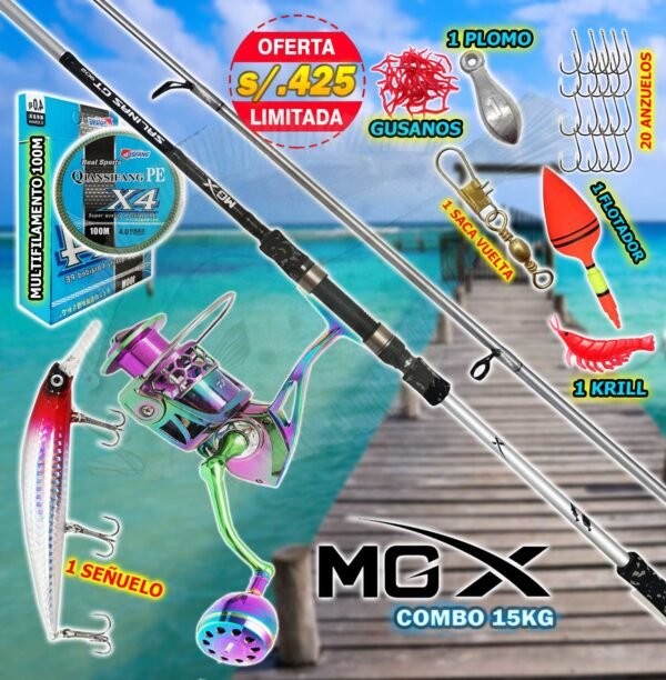 MegaCombo MGX® SALINAS 2.7m Carrete DW 5000 15kg Accesorios SALINASKILLER2.7