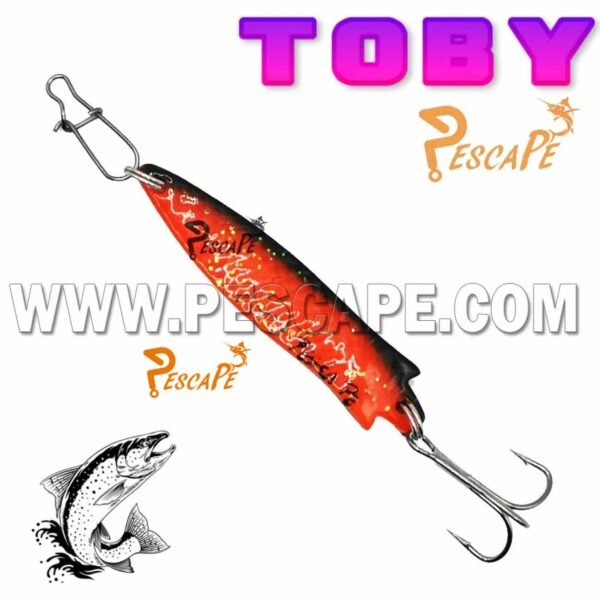 Cuchara Toby PescaPe® Spoon Lure Cucharilla para Trucha Efectivo 14g Naranja