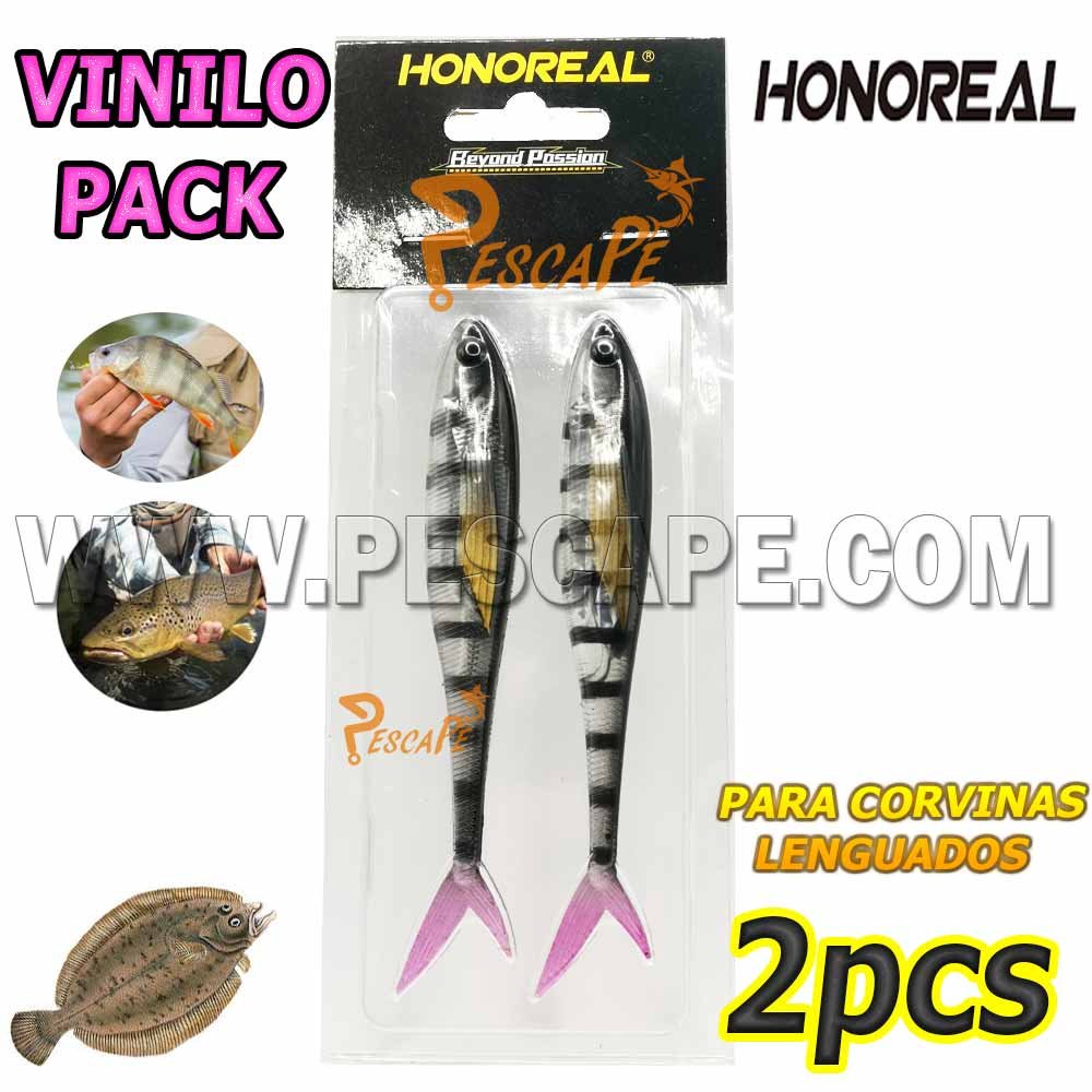 Vinilo de pesca ojos 3D súper realistas 12cm 9g señuelo Goma (2 pcs) color 3