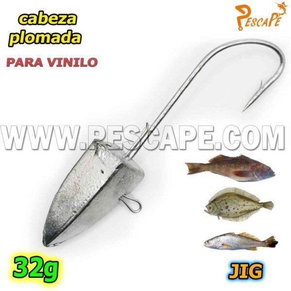 Anzuelo Cabeza Plomada Jig PescaPe® fishing  – 32g