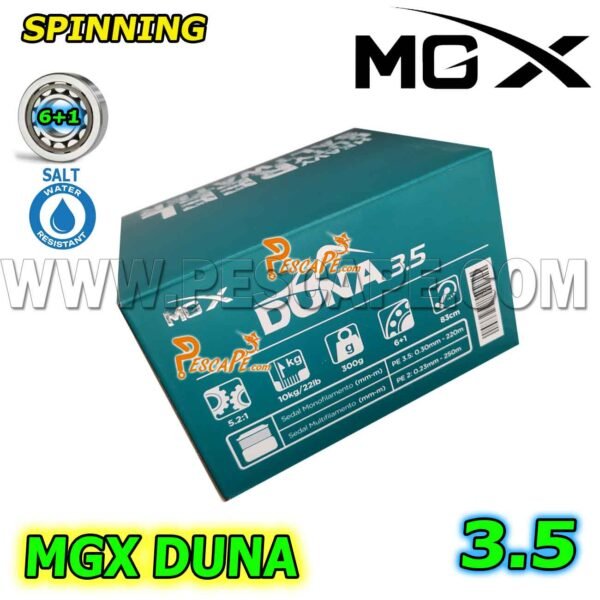 Carrete MGX Duna 3.5 Profesional Spinning Salt water 10KG | IND. PACK - Imagen 5