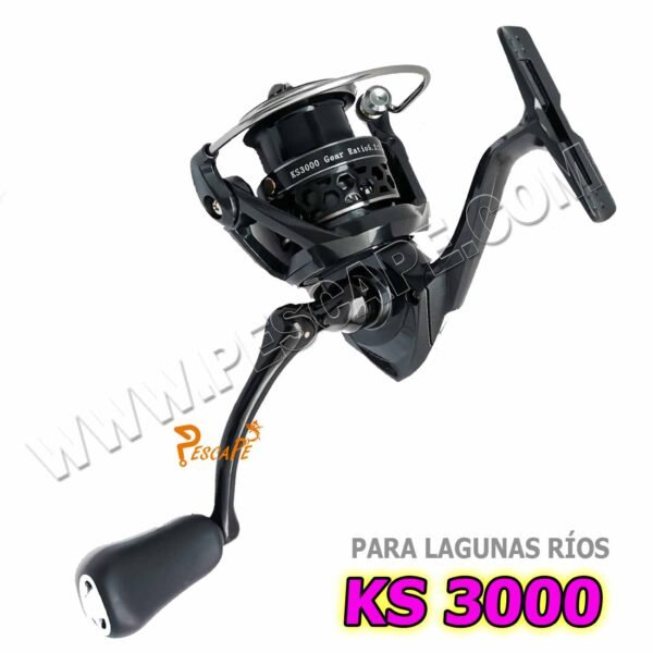 Carrete de Pesca Para Ríos Lagunas KS3000 Bobina Metal Gear Spinning