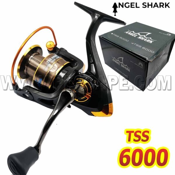 Carrete de Pescar Angel TSS 6000 Shark Spinning Bobina Metal 12kg Reel