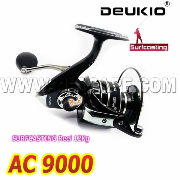 Carrete de Pescar Deukio AC9000 Sufcasting 12kg Metal Black - Imagen 3