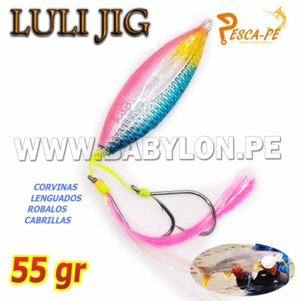 Jig LULI PescaPe® Long Cast fishing Letal Corvina Lenguado Metal 55g Color2