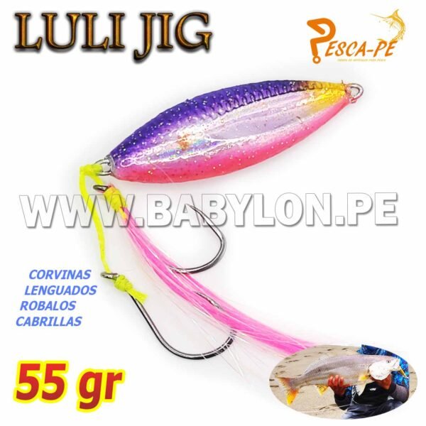 Jig LULI PescaPe® Long Cast fishing Letal Corvina Lenguado Metal 55g Color3