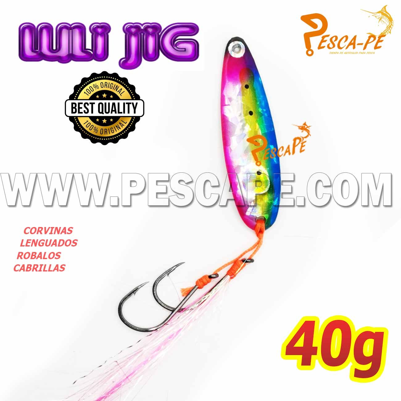 Artificial Jig Spinning Lenta Slow 30 Gr LL11 Sakura Señuelos De Esca