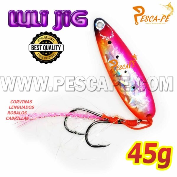 Jig LULI SHARK PescaPe® fishing Letal Corvina Lenguado - 45g Color9