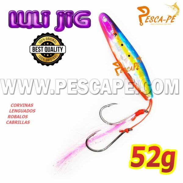 Jig LULI SHARK PescaPe® fishing Letal Corvina Lenguado - 52g Color5