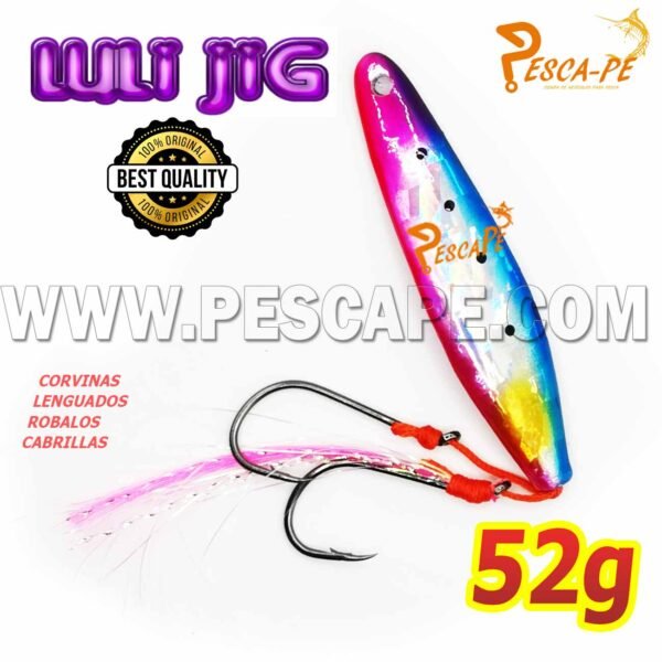 Jig LULI SHARK PescaPe® fishing Letal Corvina Lenguado - 52g Color6