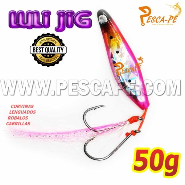 Jig LULI SHARK PescaPe® fishing Letal Corvina Lenguado – 50g Color11