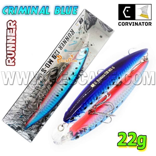 SEÑUELO CORVINATOR RUNNER 120MD-S Plus CRIMINAL BLUE