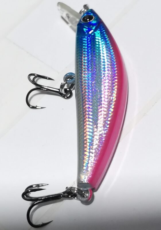 Señuelo de Pesca de diseño Japonés 6gr Truchas 5cm Realista 3D Cabeza Azul