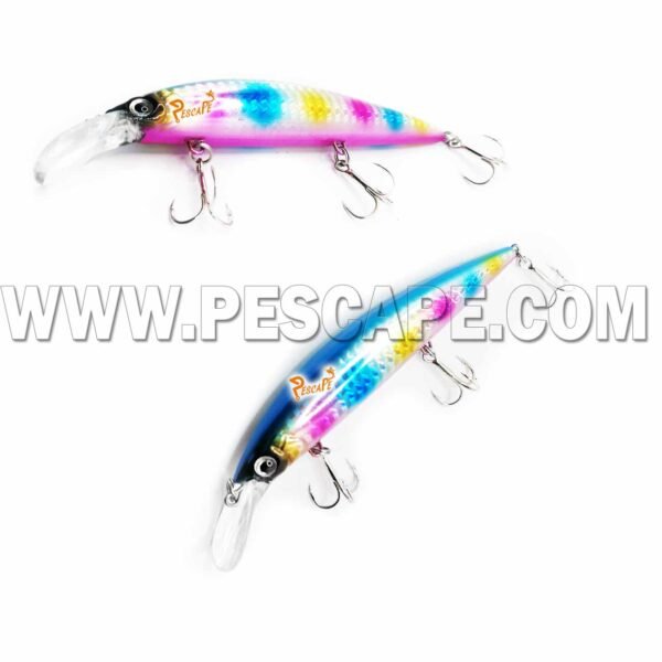 Señuelo Duro ShareShark para lenguados corvinas Triple Anzuelo Realista 35g 110mm Celeste Multicolor - Imagen 2