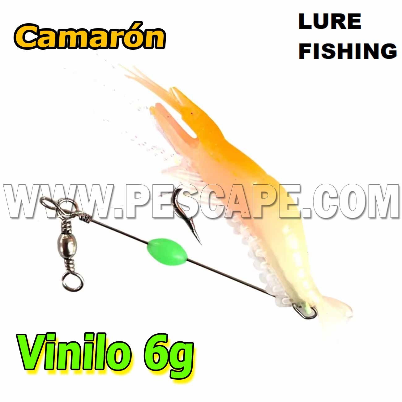 Señuelo de camarón de Silicona Ojos de pez 3D Realista Ríos Playa Color2