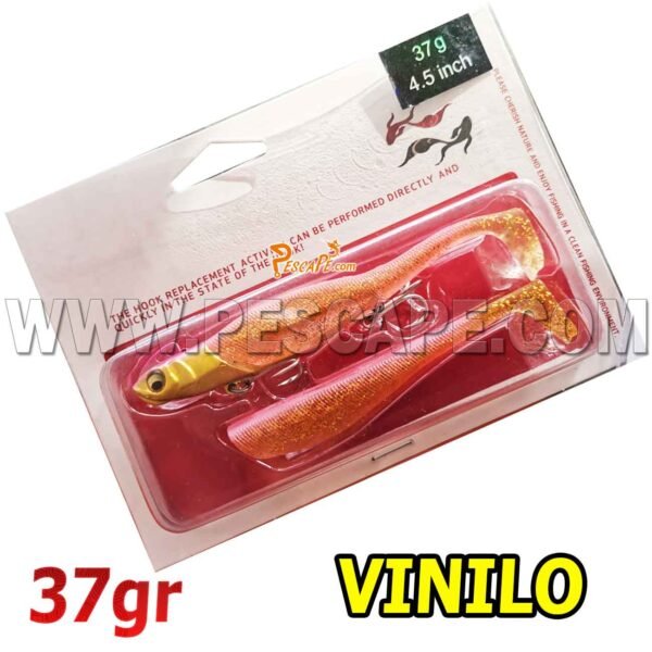 Señuelo Vinilo para Lenguado Silicona Corvina 37Gr triples 11.5cm – Color4