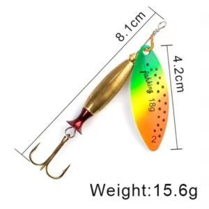 Cuchara Spinner Giratorio para trucha Modelo Aglia 15.6g #2 Mariposa Modelo6