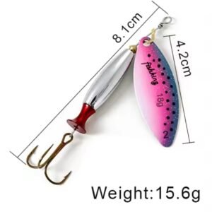 Cuchara Spinner Giratorio para trucha Modelo Aglia 15.6g #2 Mariposa Modelo5