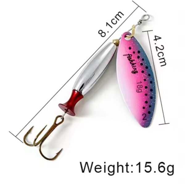 Cuchara Spinner Giratorio para trucha Modelo Aglia 15.6g #2 Mariposa Modelo5