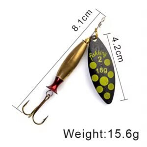 Cuchara Spinner Giratorio para trucha Modelo Aglia 15.6g #2 Mariposa Modelo2