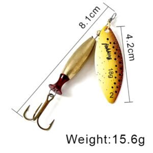 Cuchara Spinner Giratorio para trucha Modelo Aglia 15.6g #2 Mariposa Modelo3