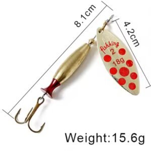 Cuchara Spinner Giratorio para trucha Modelo Aglia 15.6g #2 Mariposa Modelo4