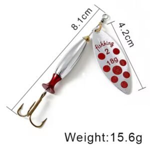 Cuchara Spinner Giratorio para trucha Modelo Aglia 15.6g #2 Mariposa Modelo1