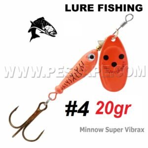 Señuelo Spinner Super Vibrax para Truchas 20gr #4 – Orange