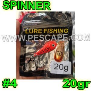 Señuelo Spinner Super Vibrax para Truchas 20gr #4 – Orange