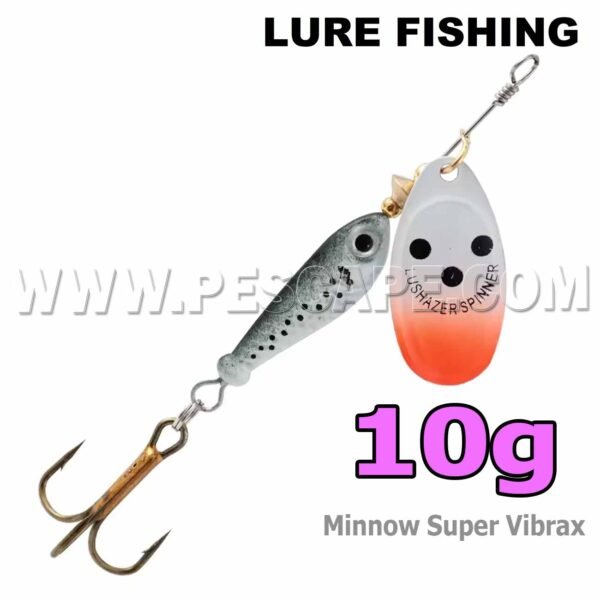 Señuelo Spinner Super Vibrax para Truchas 10gr cebos duros VIB de Metal - Gray