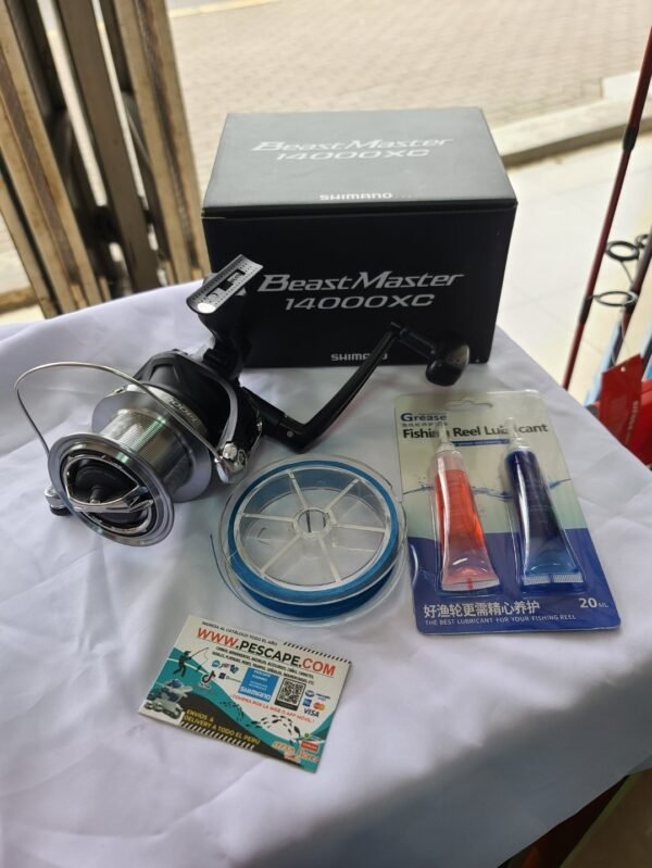 Carrete shimano BeastMaster 14000XC 20kg Surfcasting + lubricantes + multifilamento - Imagen 2