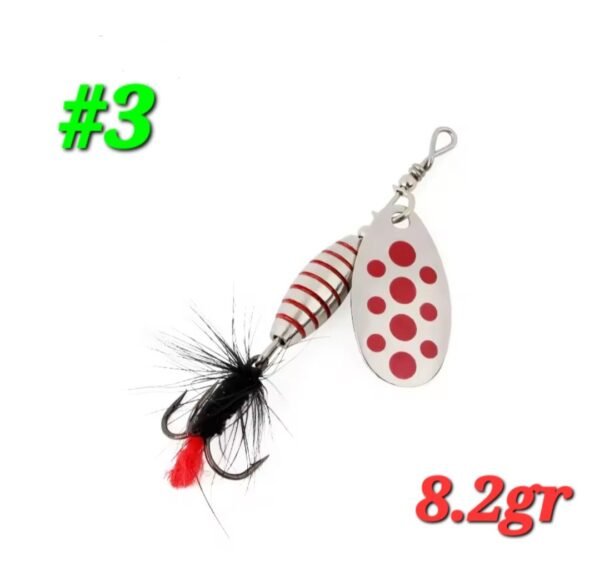 Cucharilla W.P.E SPINNER para trucha Alta Calidad 8.2g Cuchara Turbo celta #3 Gris red
