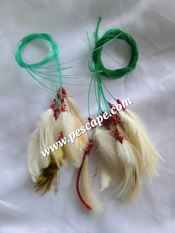 Plumas para pescar Corvinas + anzuelo (1 und)