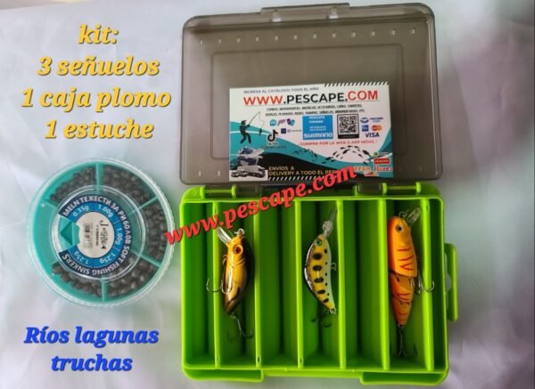 Kit de señuelos para truchas ríos lagunas Floating (elegir colores) ComboMix3