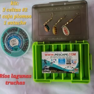 Kit de mariposas celta #2 + plomo para truchas ríos lagunas (elegir colores) ComboMix2