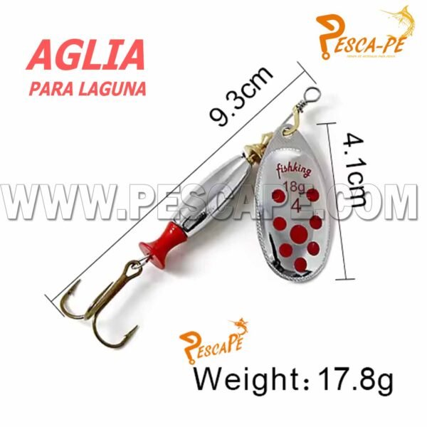 Cuchara Long Cast para trucha Cucharilla #4 18g Spinner Color2