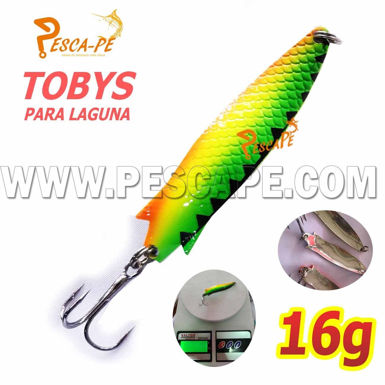 Cuchara Para Trucha Toby Metal 15g Realista 3D Color1