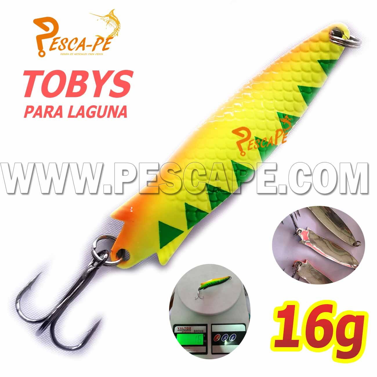 Cuchara Para Trucha Toby Metal 15g Realista 3D Color2