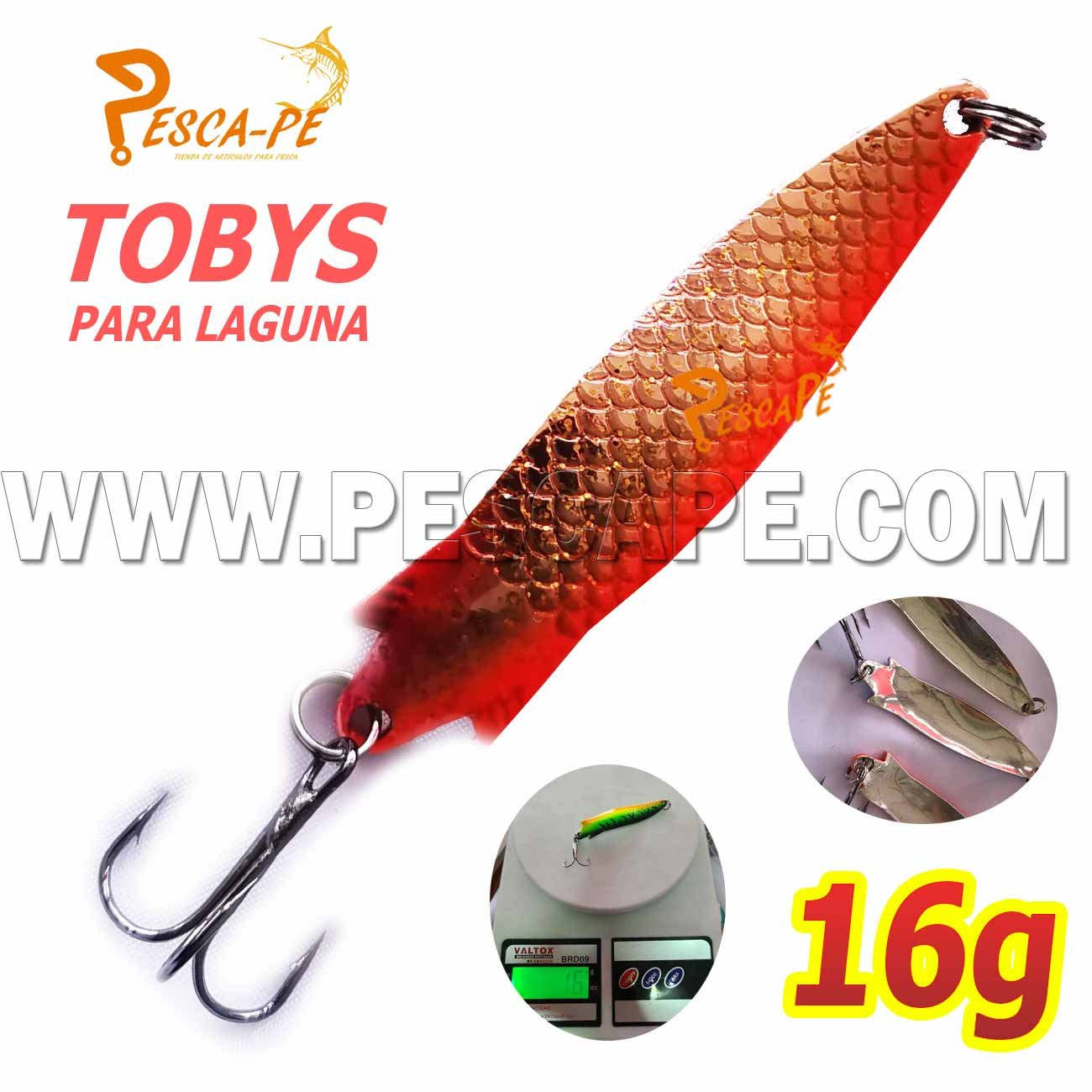 Cuchara Para Trucha Toby Metal 15g Realista 3D Color1