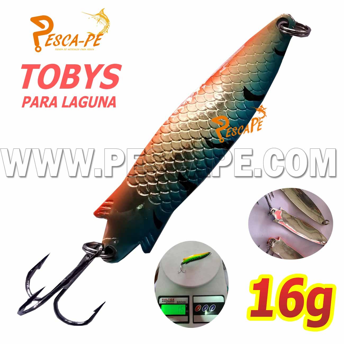 Cuchara Para Trucha Toby Metal 15g Realista 3D Color3