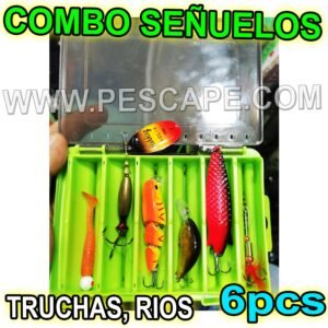 KIT DE SEÑUELOS PARA TRUCHAS RÍOS LAGUNAS (6 PCS)