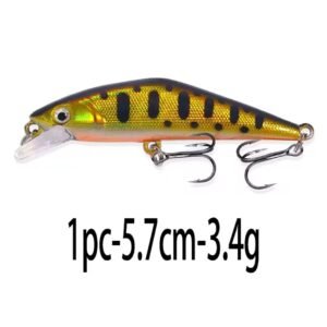 Señuelo de Pesca Duro para truchas Cebo Artificial Pececillo ColorD