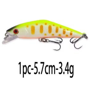 Señuelo de Pesca Duro para truchas Cebo Artificial Pececillo ColorA