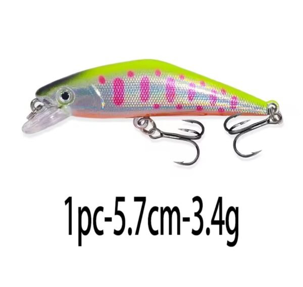 Señuelo de Pesca Duro para truchas Cebo Artificial Pececillo ColorC