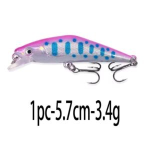 Señuelo de Pesca Duro para truchas Cebo Artificial Pececillo ColorE