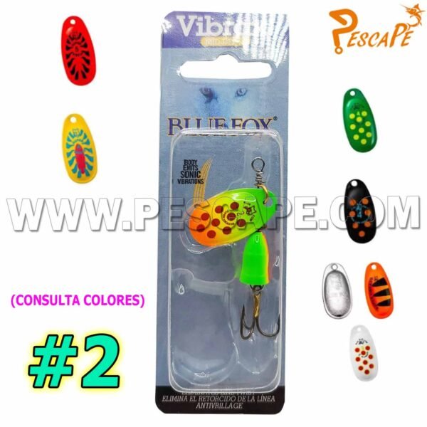 Cucharilla BlueFox Vibrax Classic #2 6g Metal Giratorio (ELEGIR)