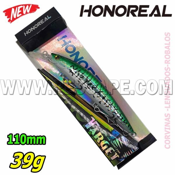 Señuelo Duro Honoreal Target-X Sinking 3D Eyes 110m 39g Color3