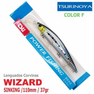 Señuelo TSURINOYA® WIZARD DW125-L 110S Sinking Minnow 37g 110MM PEJERREY